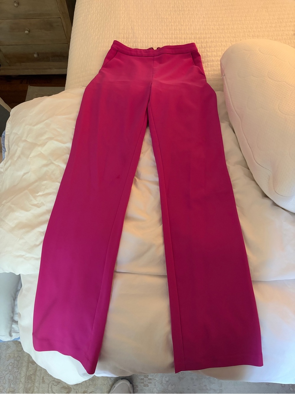 NBD High-Rise Wide-Leg Pants in Fuchsia
